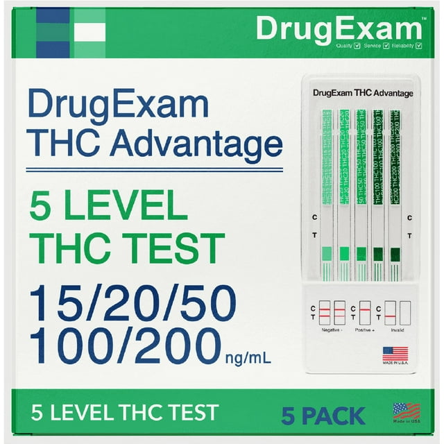 5 Pack DrugExam THC Advantage Made in USA Multi Level Marijuana Home