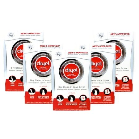 5 Pack - Dryel At-Home Dry Cleaner Kit - 5 Loads