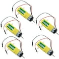 thumbnail image 1 of 5 Pack Dual Shaft Gear Head Motor, 140 RPM at 4.5V DC, 48:1 Gearbox Ratio, Hobby Gearmotor for DIY Robot, Smart Car, RC Vehicles, 1 of 1