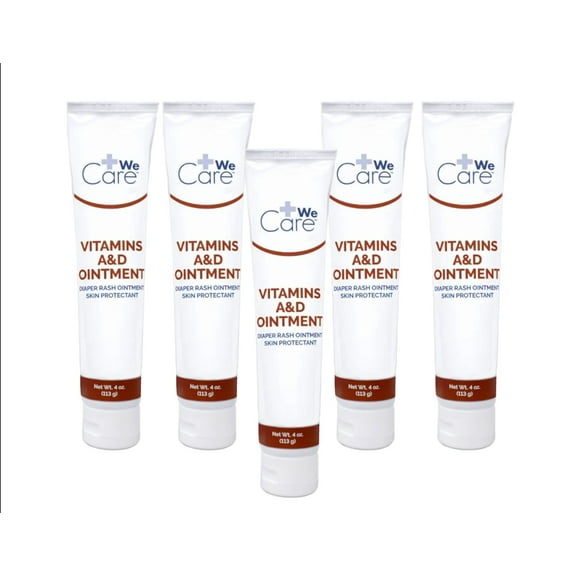 5 Pack Dynarex Vitamins A & D Ointment Tube 4oz Each