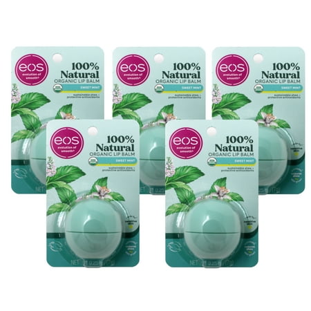 5 Pack EOS Smooth Sphere Evolution Lip Balm Sweet Mint Flavor .25oz