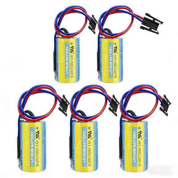 5-Pack ER17330V PLC Battery for A6BAT ER17330V A6BAT-MRBAT B9670MC A1S A2S AnS Series