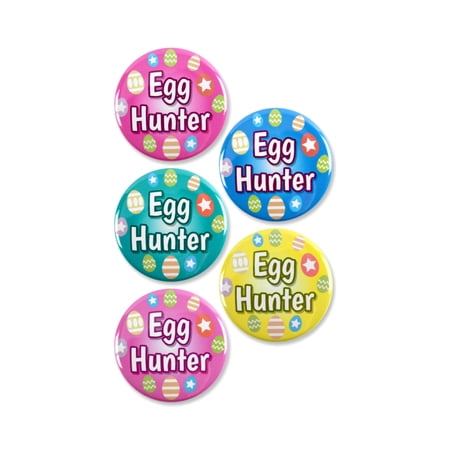 5 Pack - Easter Egg Hunt Celebration Pinback Buttons - 2.25 Inch