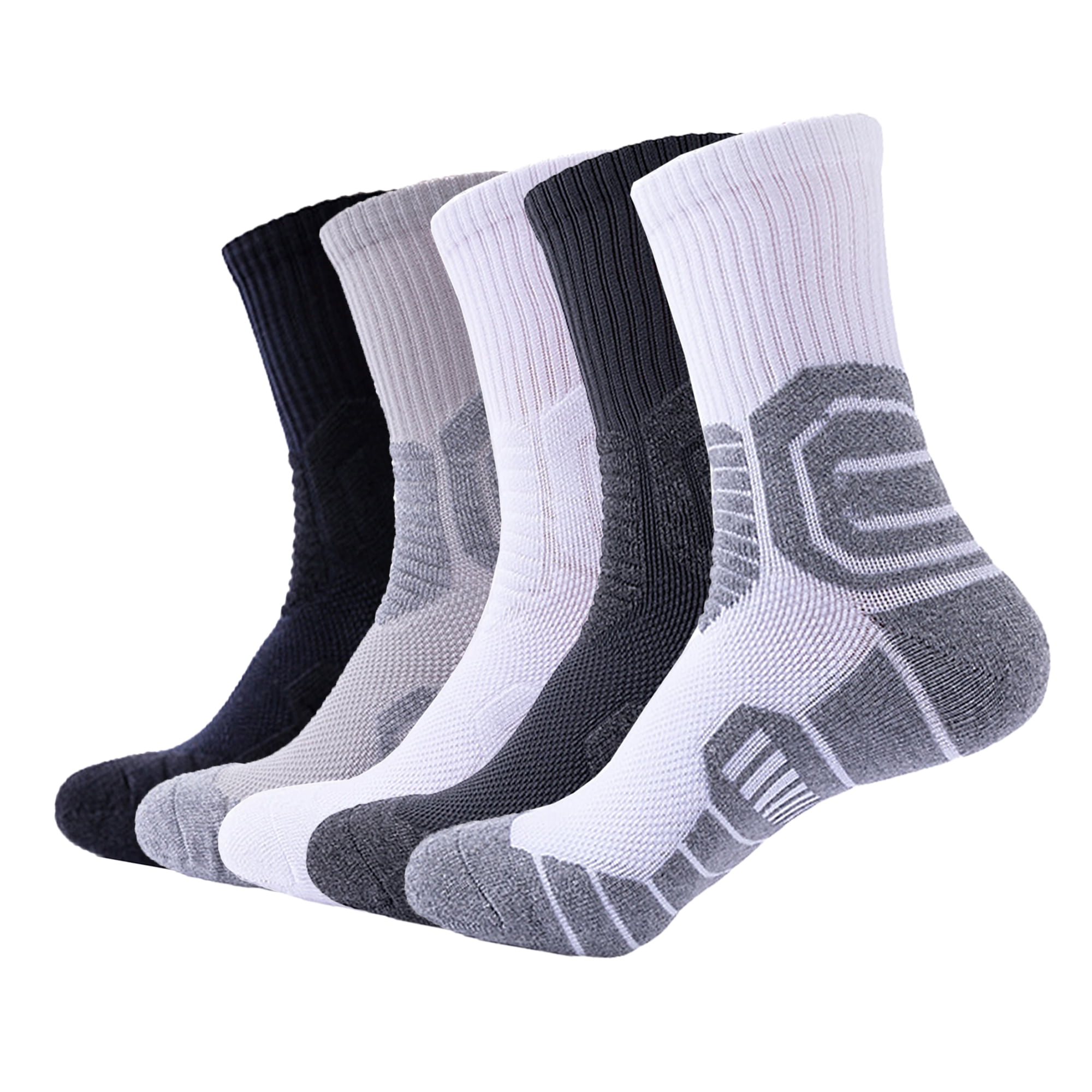 Pack Elite Basketball Socks Cushioned Athletic Sports Mid-Calf