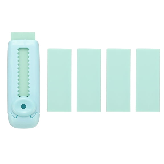5 Pack Erasers, Sliding Retractable Eraser Push Pull Cute Pencil Erasers Soft Large Easy to Clean with Plastic Sleeve for Sketching Drawing Artists Teacher Pencils, Green