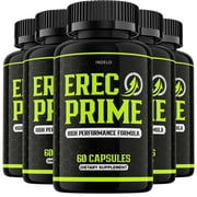 5 Pack ErecPrime Pills for Men, Erec Prime High Performance Supplements, Erec Prime Advanced Formula, ErecPrime Reviews, ErecPrime24 300 Capsules