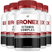 5 Pack Eronex for Men Capsules, Eronex Vitamin Complex Pills, Ero Nex Official Formula, Eronex para Hombres Dietary Supplement, All Natural Support Formula Reviews 300 Capsules