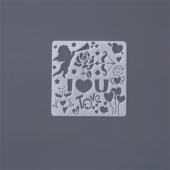 5 Pack Explosion Box Theme Lace Ruler Painting Template Surprise Gift Box Album Graffiti Template for Birthday Gifts