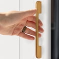 thumbnail image 1 of 5 Pack Extra Modern Cabinet Drawer and Kitchen Gold Pulls by Villar Home Designs Hole Center 6 5/16'', 1 of 5