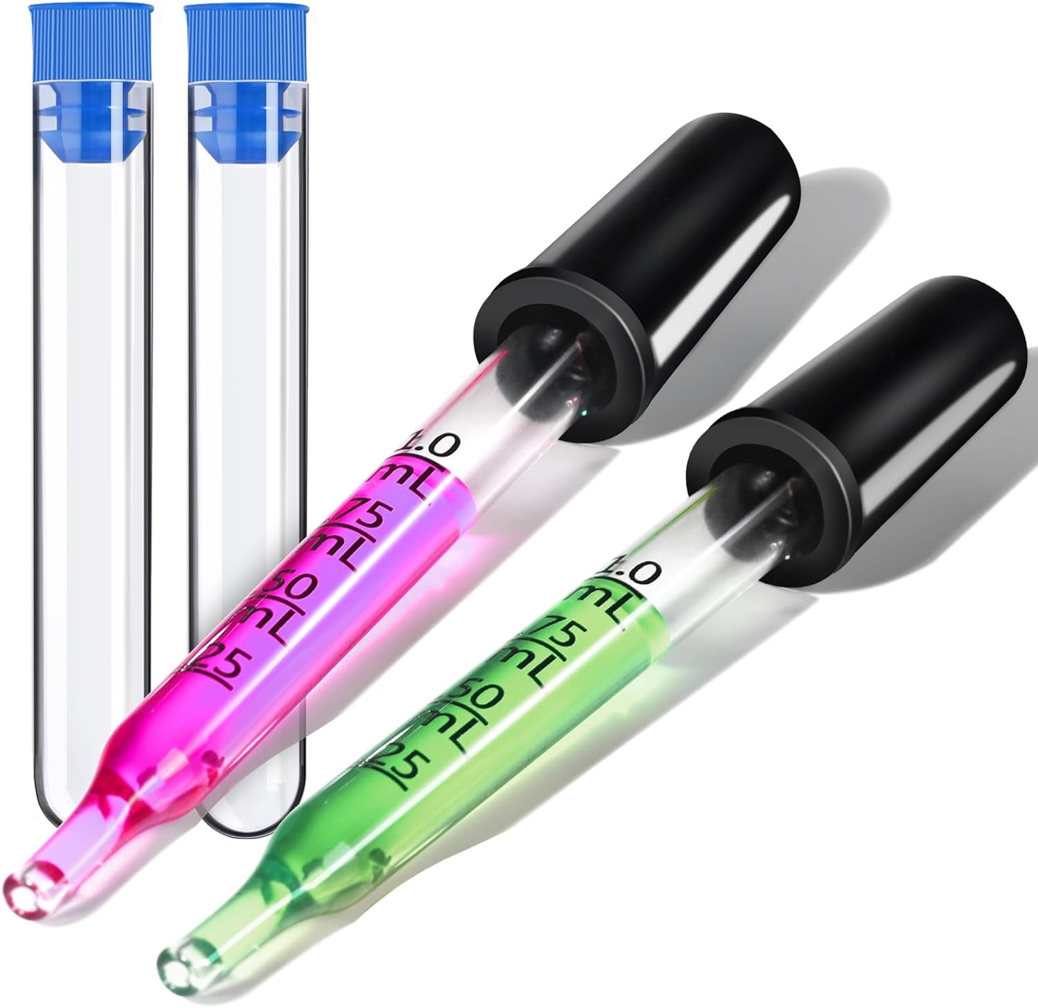 5 Pack Eye Dropper Pipettes Dropper 1Ml Glass Droppers Pipette for