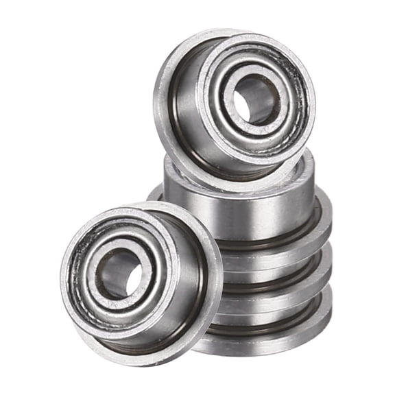 5 Pack F692ZZ Flanged Ball Bearings, 2 x 6 x 3mm Double Shielded Chrome Steel Deep Groove Bearing, ABEC5