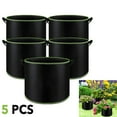 thumbnail image 1 of 5 Pack Fabric Grow Pots Round Aeration Plant Pots Grow Bags 3-15 Gallon Black, 1 of 6