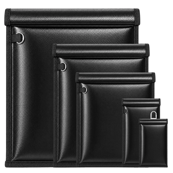 5 Pack Faraday Bags, Signal Blocking Pouches for Phones,Laptops,Tablets, and Car Keys