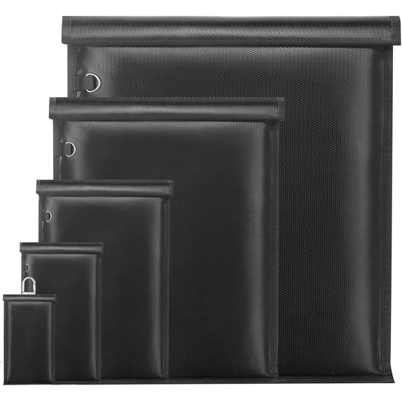 5 Pack Faraday Bags for Laptops & Tablets Phones Car Keys, Anti-Tracking Cage, Signal Blocker Pouch, Fireproof Waterproof EMP Bag, Key Fob Protector
