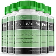 5 Pack Fast Lean Pro - Keto Weight Loss Formula - Energy & Focus Boosting Dietary Supplements for Weight Management & Metabolism - Advanced Fat Burn Raspberry Ketones Pills - 300 Capsules