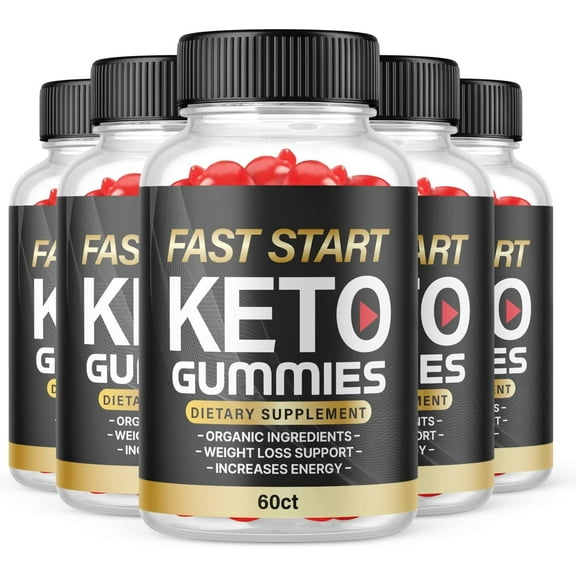 (5 Pack) Fast Start Keto ACV Gummies - Supplement for Weight Loss - Energy & Focus Boosting Dietary Supplements for Weight Management & Metabolism - Fat Burn - 300 Gummies