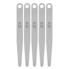 Uxcell 5 Pack Feeler Gauge 0.15mm Thickness Gauge 65MN Steel Metric Gap Measuring Tool