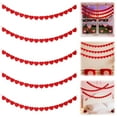 thumbnail image 1 of 5 Pack Felt Heart Garland Banner, Pre-Strung | Valentines Decorations | Red Valentines Banner | Anniversary Wedding Birthday Party Decorations | Outdoor Home Hanging Valentine's Day Decor, 1 of 8