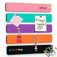 thumbnail image 1 of 5 Pack Felt Pin Board Bar Strips Bulletin Board for Bedrooms Offices Home Wall Decoration, Notice Board Self Adhesive Cork Board with 35 Push Pins for Paste Notes, Photos, Schedules (Multi-Color), 1 of 3
