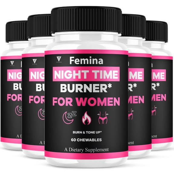 (5 Pack) Femina Night Time Capsules Femina NightTime Formula (300 Capsules)