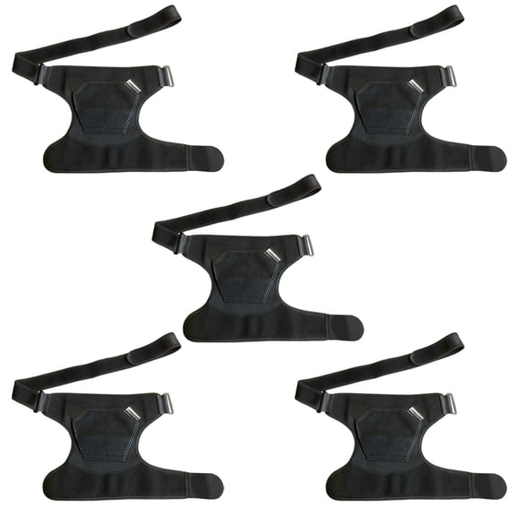 5-Pack Fenzer Recovery Shoulder Brace for Men and Women, Shoulder Stability Support Brace, Adjustable Fit Sleeve Wrap, Relief for Shoulder Injuries and Tendonitis, One Size Regular (BLACK)