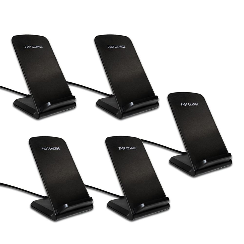 5-Pack Fenzer Wireless Charger, 15W Fast Qi-Certified Charging Station Sleep-Friendly Adaptive Light Compatible for iPhone 16 15 14 13 Pro XS 8 Plus Samsung Galaxy S25 S24 S23 S22 S21 Google Pixel