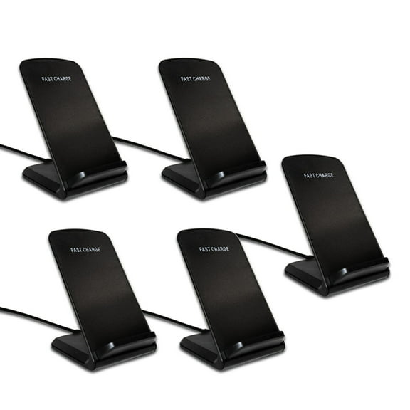 5-Pack Fenzer Wireless Charger, 15W Fast Qi-Certified Charging Station Sleep-Friendly Adaptive Light Compatible for iPhone 16 15 14 13 Pro XS 8 Plus Samsung Galaxy S25 S24 S23 S22 S21 Google Pixel
