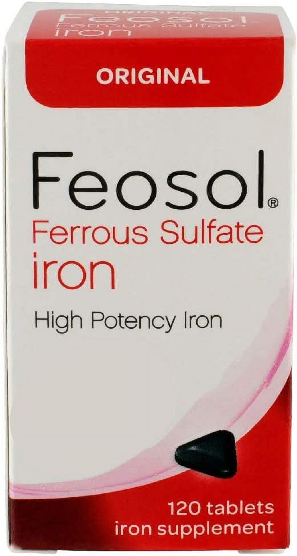 5 Pack Feosol Original 65 mg High Potency Ferrous Sulfate Iron