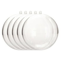 5-Pack Fillable Christmas Ornaments, DIY Clear Plastic Ball for Craft Wedding Party Tree Decor with Hanging Loop(B)