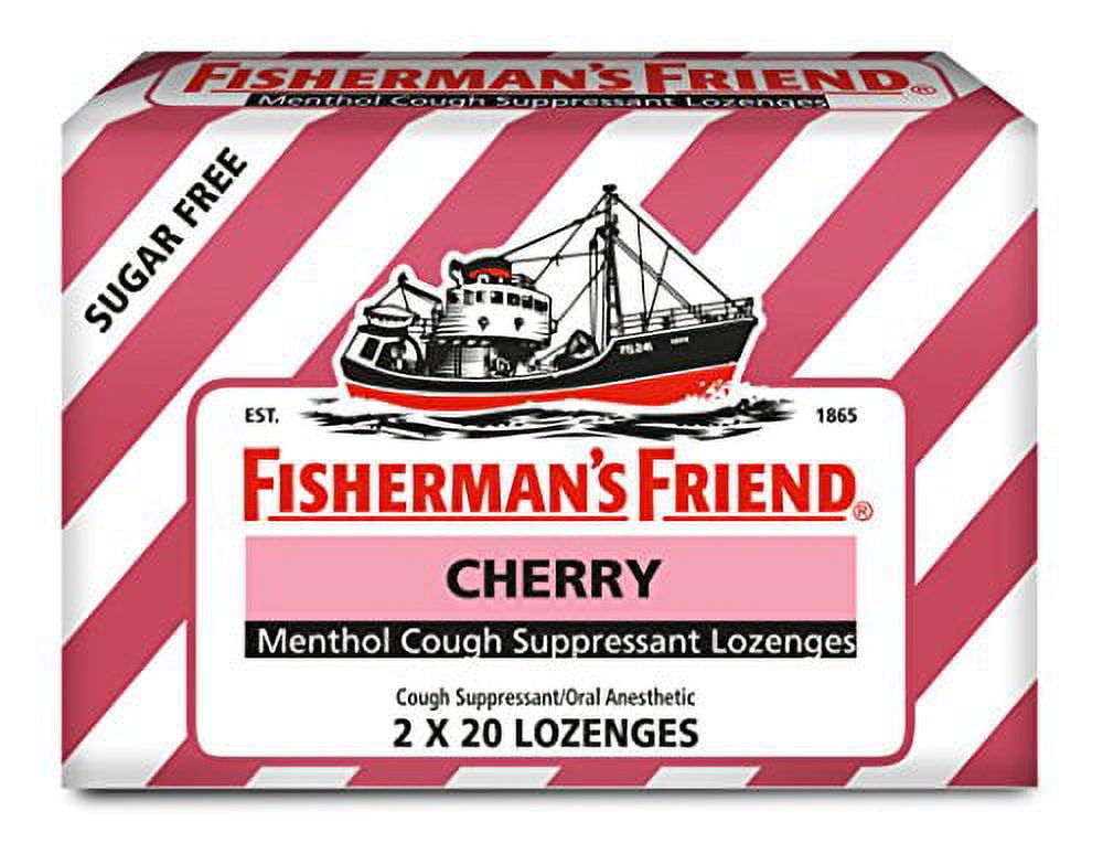 5 Pack Fisherman's Friend Cough Suppressant Lozenges Cherry 40 Count Each