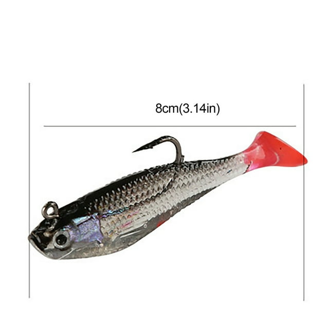 5 Pack Fishing 3D Eyes Soft Fishing Hook Fishing Outdoor Fishing Tool