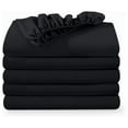 thumbnail image 1 of 5-Pack Fitted Bottom Sheets Twin - Premium 1800 Ultra-Soft Wrinkle Resistant Microfiber - Deep Pocket (Twin, Black), 1 of 8