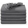 thumbnail image 1 of 5-Pack Fitted Bottom Sheets Twin - Premium 1800 Ultra-Soft Wrinkle Resistant Microfiber - Deep Pocket (Twin, Grey), 1 of 8