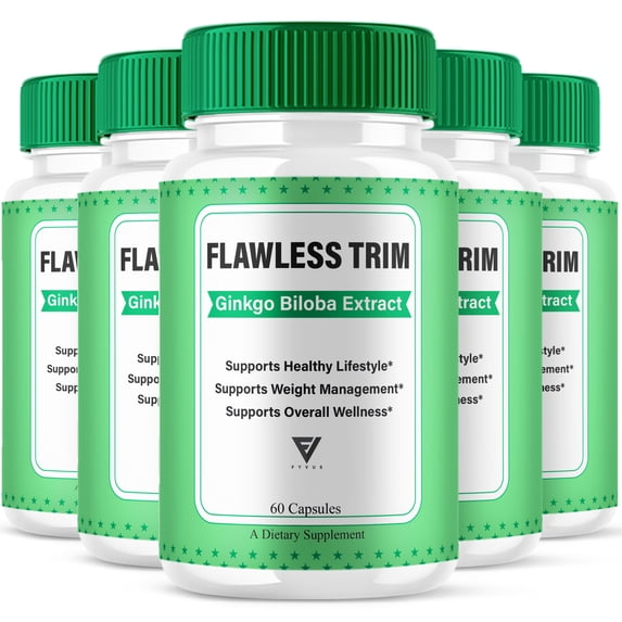 (5 Pack) Flawless Trim Metabolism Support, FlawlessTrim Weight Support Supplement (300 Capsules)