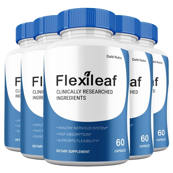 (5 Pack) FlexiLeaf Capsules, Flexi Leaf Supplement, Advanced Maximum Strength Pills Nerve Health