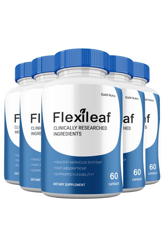 (5 Pack) FlexiLeaf Capsules, Flexi Leaf Supplement, Advanced Maximum Strength Pills Nerve Health