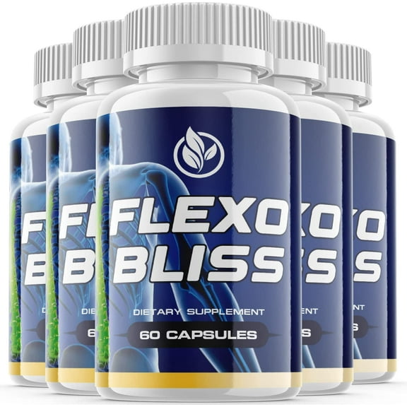 (5 Pack) Flexobliss - Dietary Supplement for Focus, Memory, Clarity, Energy, Improved Sleep, Calm and Relax Mind - Advanced Formula for Overall Wellness - 300 Capsules
