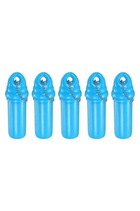 5 Pack Floating Keychain, Float Key Ring Holder with Waterproof Container, Float Key Pendant for Boating, Fishing, Water Sports, Sky Blue