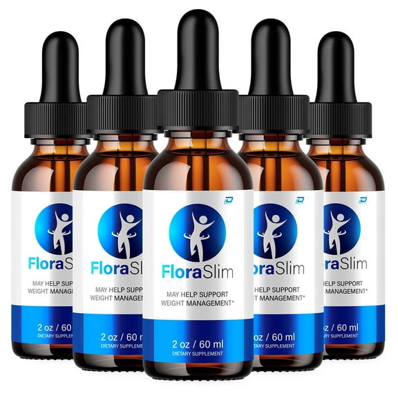 (5 Pack) FloraSlim Metabolism Drops Liquid Supplement - FloraSlim Drops, FloraSlim Original Metabolic Support Supplement, FloraSlim Drops Reviews (5 Month Supply)