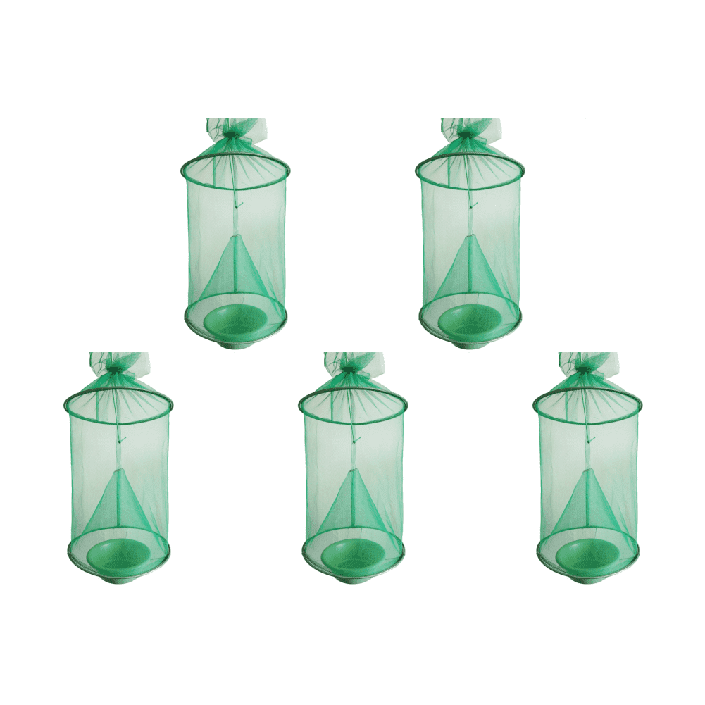 5 Pack Fly Traps Outdoor, Ranch Fly Traps Fly Catcher Cage for Indoor or Outdoor Family Farms, Park, Restaurants