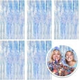 thumbnail image 1 of 5 Pack Foil Curtain Backdrop Iridescent Metallic Tinsel Foil Fringe Curtains Photo Booth Props for Birthday Wedding Engagement Baby Shower Bachelorette Christmas Holiday Celebration Party Decorations, 1 of 13