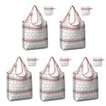 thumbnail image 1 of 5 Pack Foldable Shopping Bag,Christmas Tree and Bird Pattern Reusable Grocery Bags with Pockets,Large Reusable Tote Bags with Handles Waterproof & Lightweight, 1 of 6
