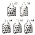 thumbnail image 1 of 5 Pack Foldable Shopping Bag,Halloween Happy Halloween Pumpkins and Spiders Reusable Grocery Bags with Pockets,Large Reusable Tote Bags with Handles Waterproof & Lightweight, 1 of 6