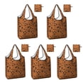 thumbnail image 1 of 5 Pack Foldable Shopping Bag,Halloween Spooky Icons Pattern Reusable Grocery Bags with Pockets,Large Reusable Tote Bags with Handles Waterproof & Lightweight, 1 of 6