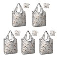 thumbnail image 1 of 5 Pack Foldable Shopping Bag,Trick or Treat Halloween Pattern Reusable Grocery Bags with Pockets,Large Reusable Tote Bags with Handles Waterproof & Lightweight, 1 of 6