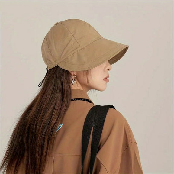 5 Pack Folding Outdoor Hat, UV Protection Quick Drying Baseball Cap With Drawstring Decor Sport Sun Hat for Women