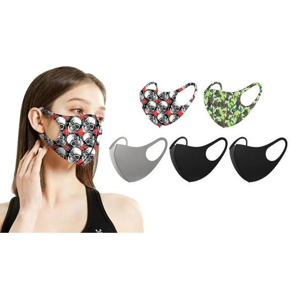 5 Pack Fun Prints Reusable Fabric Masks