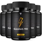 5 Pack Garaherb Pro Premium Performance Capsules, Garaherb Pills 300 Capsules