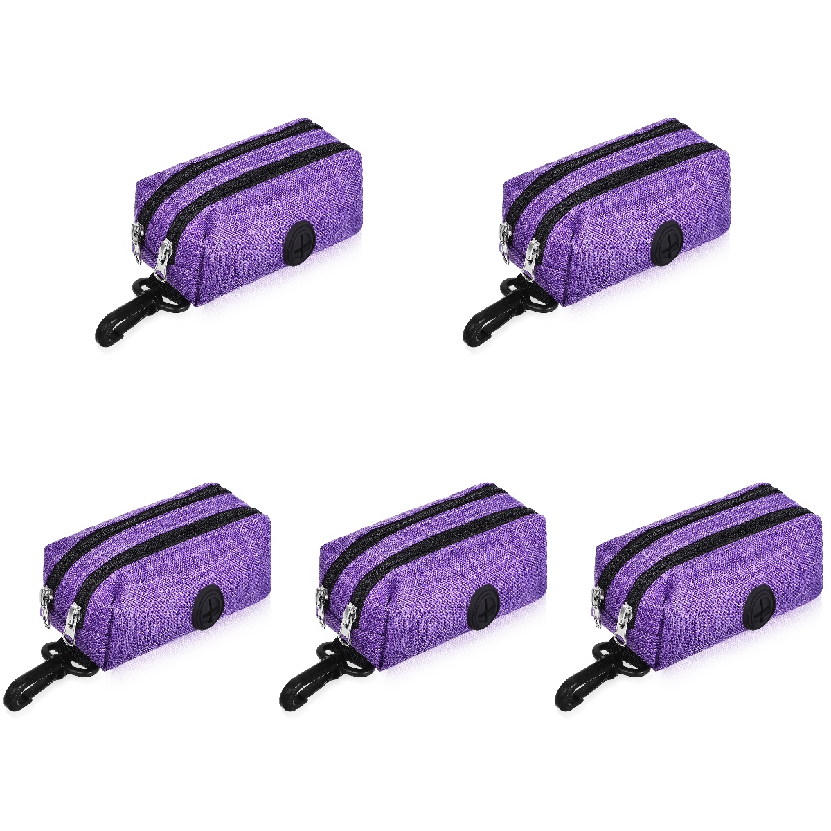 5 Pack Garbage Dog Poop Holder Dispenser Doggie Bags Wallmounted Trash Pet for Leash