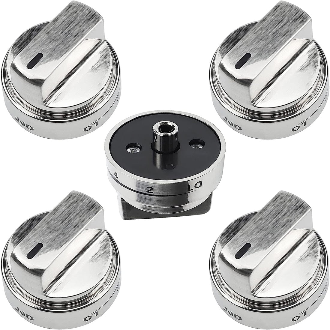 5 Pack Gas Stove Knobs AEZ73453509 for LG Kenmore, AEZ72909013